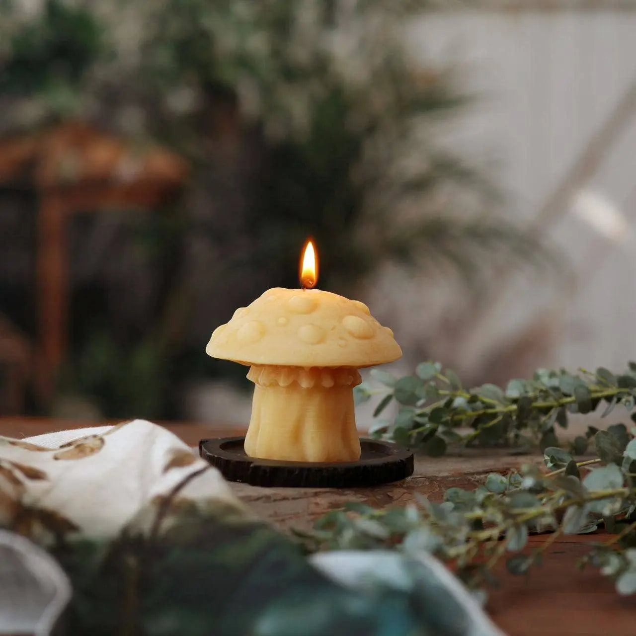 Mushroom Candles – 100% Pure Beeswax