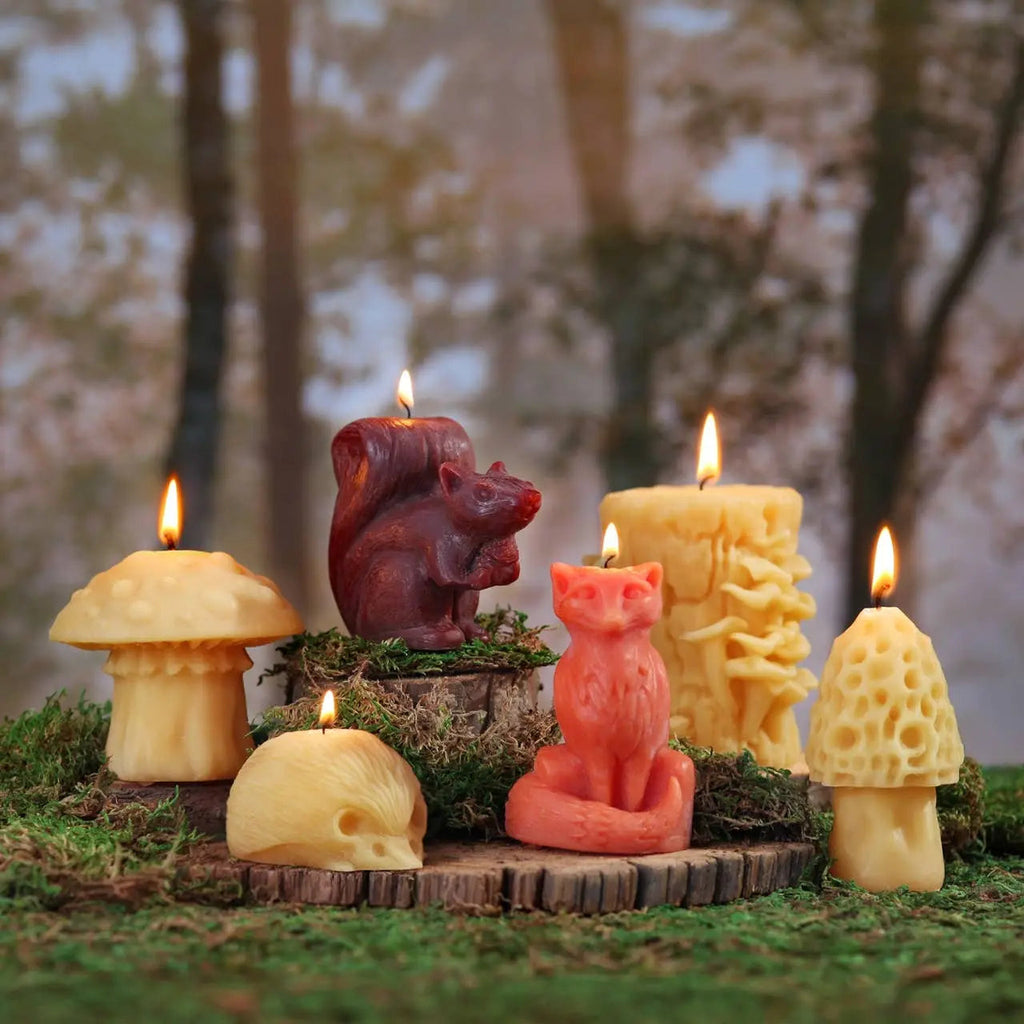 Mushroom Candles – 100% Pure Beeswax